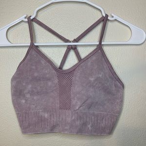 Purple sports bra